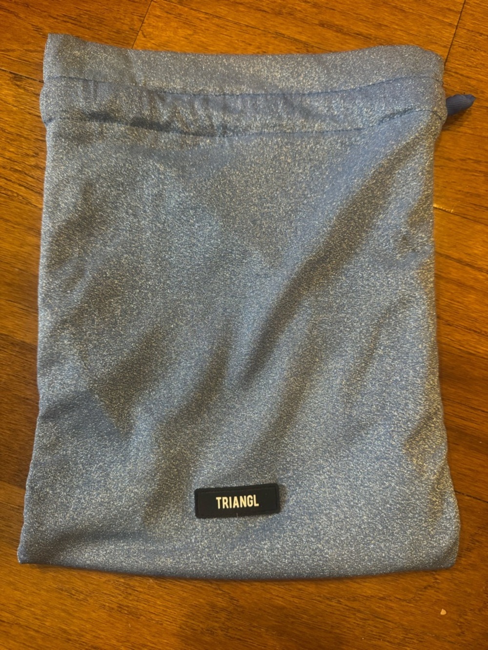triangl swimwear Shimmery Steel Blue Drawstring Pouch